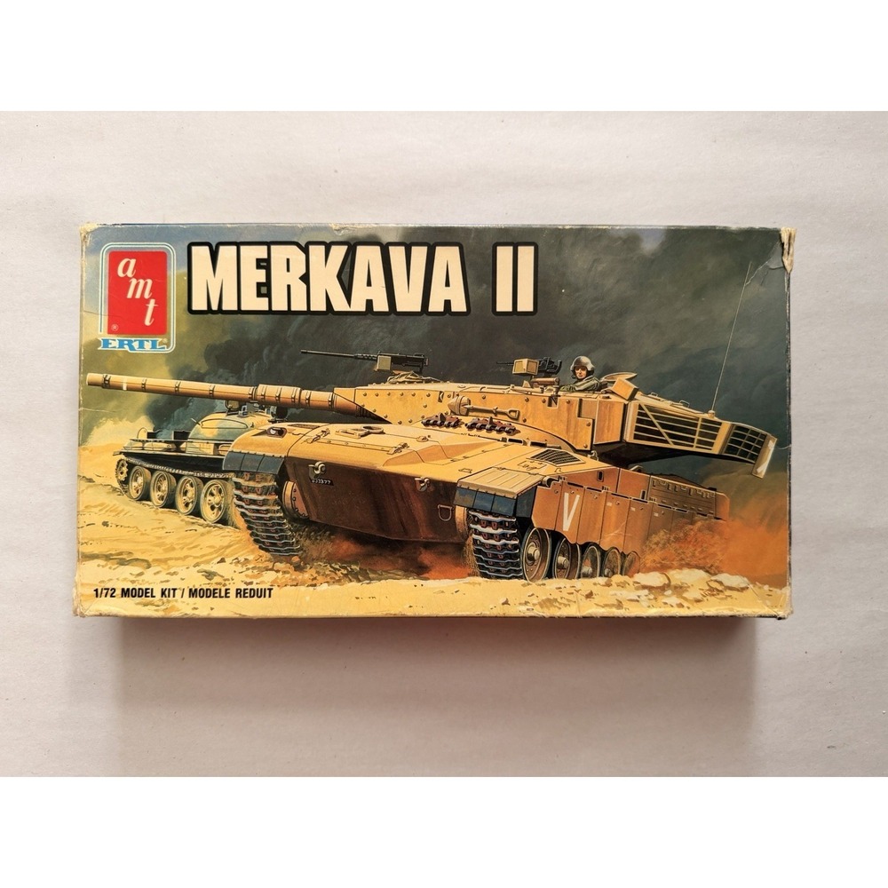 AMT ERTL Merkava II Israeli Main Battle Tank 1/72 Scale Model Kit 8641 Vintage